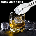 Ice Tongs for Ice Bucket 6-3/4 Inch - Premium 18/8 Stainless Steel Ice Tongs with Teeth for Ice Sugar Cubes Tea Party Coffee Bar Serving