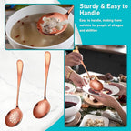 Serving Utensils, 15 Pcs Stainless Steel Large Flatware Serving Tools Kit, Included Spoons, Forks, Tongs, Slotted Spoon, Ladle, Cake Server for Catering Banquet Wedding Buffet Party, Rose Gold