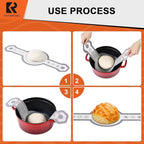 Cook's Aid 2 Pcs Silicone Bread Sling for Dutch Oven, Non-Stick Bread Baking Mat Set, Reusable Sourdough Bread Sling with Long Handles for Easier Transfer for Dough