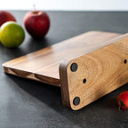 Magnetic Knife Block Kitchen Knife Holder Rack Without Knives- Natural Acacia Knife Storage Organizer with Powerful Magnets for Cutlery Display and Storage