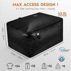 Vacuum Suitcases Compression Bags with Wireless Pump & iOS Tracker– Vacuum Bags for Travel Luggage, No Checked Baggage, Triple Your Luggage Space, IP68, Reusable, Fits 20/24/28 Inch Suitcase