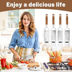 SHIKORI Stainless Steel & Wood Cheese Grater with Protective Cover - Modern, Brown
