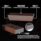 Rolling Knife Sharpener Kit - Diamond Sharpening Tool for Steel of Any Hardness, Knife Sharpener Stone with 15 & 20 Degree Magnetic Angle Support for Kitchen Knives, Easy to Use(Brown)