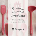 Starpack 'Whip it Good' Silicone Whisk for Nonstick Cookware - Non Scratch Whisk Heat Resistant 600°F - Kitchen Whisks for Cooking, Baking & Stirring - Silicone Coated Durable Rubber Egg Whisks