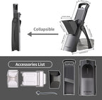 [All in 1] Upgraded Version Safe Mandoline Slicer for Kitchen, Adjustable Thickness. and Spiralizer, Veggie Slicer, Rapid Prep Mandoline, Detachable Blade, Cleaning Brush (Black Knight)