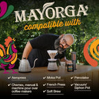 Mayorga Organic Coffee 2lb Buenos Dias - Light Roast Whole Bean Coffee Specialty Grade, 100% Arabica, Slow Roasted, Citrusy and Sweet Flavor with Low Acidity - USDA Organic, Non-GMO, Kosher