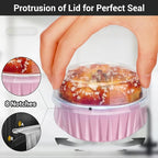 EUSOAR Cupcake Liners, 5oz 100pcs Aluminum Foil Cupcake Liners, Muffin Liners Cups with Lids, Disposable Aluminum Foil Cupcake Baking Cups Holders Cases Boxes Pans with Lids