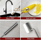 Latest Corn Peeler | Long-Handle Stainless Steel Kernel Remover | Fast, Labor-Saving & Safe | Easy-Clean Tool for Home, Restaurants & BBQs (CK-C(1Pcs))