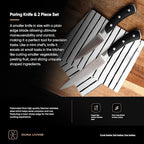 DURA LIVING 3.5-Inch Paring Knife – Ultra-Sharp German High Carbon Stainless Steel, Full Tang, Ergonomic Handle, Multipurpose Kitchen Knife for Chopping, Slicing, and Dicing, Black