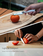 3.5 Inch Paring Knife – German Stainless Steel, Ergonomic Ivory White Handle, Minimalist Small Kitchen Knife for Peeling & Cutting, Ideal Gift for Chefs, Cooks