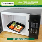 Freshware Meal Prep Containers [300 Pack] 1 Compartment with Lids, Food Storage Containers, Bento Box, BPA Free, Stackable, Microwave/Dishwasher/Freezer Safe (24 oz)