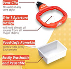 Saucemoto Dip Clip | Vehicle Sauce Holder for Dipping sauces. As seen on Shark Tank (Stocking Stuffer 2-Pack, Red) Great for White Elephant Gift