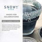 Snowy River Silver, Cocktail & Margarita Sugar Rimmer - Vibrant Naturally Colored Sugar for Cocktail Rimming, Baking & Decorating, Medium Crystal - 80oz