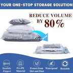Vacuum Storage Bags, 10 Large Space Saver Bags Compression for Comforters, Bedding and Blankets, Vacuum Sealed Bags Clothes Storage Travel Essentials