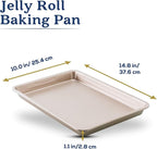 Ultra Cuisine Jelly Roll Baking Sheet Pan - Nonstick - Warp and Scratch Resistant - Enhanced Airflow - Durable Carbon Steel Design - Professional Roasting Quality - Baking Sheets Oven - 10 x 15 inch