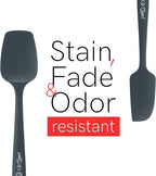 UpGood Silicone Spatula Set 600°F - High Heat Resistant Nonstick, Small and Large Kitchen Spatulas - Flexible BPA Free Professional Grade Cookware - Utensils for Cooking, Baking, Mixing(4 Pcs, Grey)