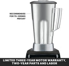 Waring Commercial MX1050XTS 3.5 HP Blender with Electronic Keypad Controls, Pulse Feature and a 64 oz. Stainless Steel Container, 120V, 5-15 Phase Plug