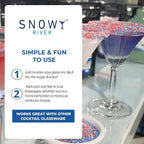 Snowy River Americas, Cocktail & Margarita Sugar Rimmer - Vibrant Naturally Colored Sugar for Cocktail Rimming, Baking & Decorating, Medium Crystal - 4oz