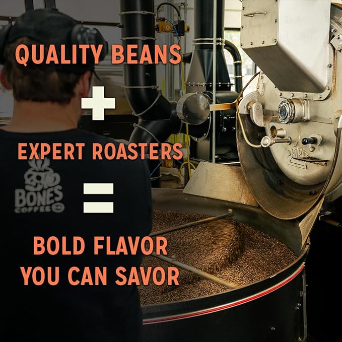 Bones Coffee Company Guatemala Single-Origin, Milk Chocolate, Citrus and Caramel Notes, Whole Coffee Beans, Low Acid Medium Roast Arabica Beans Flavored Coffee, 12 oz Whole Bean
