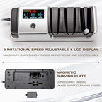 Silver Professional 3-Stage Electric Knife Sharpener for Kitchen Knives, LCD Screen, 100% Diamond Abrasive, Adjustable Rotational Speed, Precision Angle Guides for All Kitchen Knives