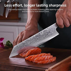 FINDKING 9 inch Japanese Kiritsuke Knife, Sharp Cuchillos Japoneses, Damascus Kitchen Knife for Professional & Home Chefs (BLACK-ROSE Series)