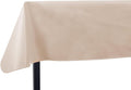 Yourtablecloth Heavy Duty Vinyl Rectangle or Square Tablecloth – 6 Gauge Heavy Duty Tablecloth – Flannel Backed – Wipeable Tablecloth with Vivid Colors & Many Sizes 52 x 120 Sand
