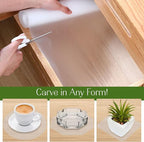 EVALAND 12" x 33 FT Non-Slip Shelf Liner, Non-Adhesive, BPA-Free, Waterproof Pantry Liner for Shelves, Easy to Cut, Oil-Proof Shelf Liners for Kitchen, Cabinets, Drawers, Refrigerator, Clear