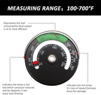 Magnetic Wood Stove Thermometer Oven Temperature Thermometer for Wood Burning Gas Stoves Chimney Pipe Avoiding Destroyed by Overheat(1 Piece)