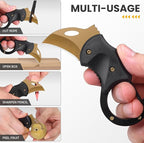 Small Pocket Knife for Men, Cool Folding Knife Box Cutter with 1.34inch Sharp Blade, EDC Knives Tool for Everyday Carry, Great Gift for Men (Gold)