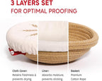 KneadAce Sourdough Starter Kit (PRO 34oz Jar, 2xRound Baskets, Red Bread Lame)