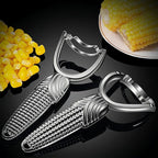 TEEVEA Corn Peeler and Cob Stripper Tool - Stainless Steel Kernel Remover & Cutter for Corn on Cob