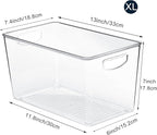 theaoo Clear Storage Bins with Lids Stackable - XLarge Plastic Containers for Pantry Organization and Storage - Perfect for kitchen,Fridge,Laundry Room,Bathroom,Garage,Closet,Cabinet Organizer -6 Pack