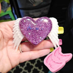 Valentine's Day Heart Fondant Molds, Heart Wings Cake Decorating Silicone Molds for Cupcake Toppers, Cookies, Candy Chocolate Molds, Marzipan, Sugar Craft, Flower Paste, Dough, Gum, Clay, resin