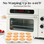Vinino Silicone Mini Fluted Tube Cake Pans with Metal Reinforced Frame, 12-Cavity Mini Flan Molds, Non-stick Cupcakes Pans for Baking, Donuts, Muffins, Cornbread, Brownies, Jellies
