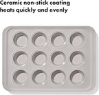 OXO Good Grips Non-Stick Pro Ceramic Coated Metal Bakeware 12 Cup Muffin Pan – Storm Blue