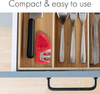 KitchenIQ 51421 | Edge Grip 2-Stage Knife Sharpener | Red – 3 Pack | Coarse & Fine Sharpener | Compact for Easy Storage | Stable Non-Slip Base | Soft Grip Rubber Handle | Straight & Serrated Knives
