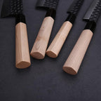 WILDMOK Left Handed 7 Inch Nakiri Knife German Stainless Steel Vegetable Chopping Knife Asian Usuba Chef's Knife for Left Handed