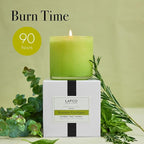 LAFCO New York Signature Candle, Rosemary Eucalyptus - 15.5 oz - 90-Hour Burn Time - Reusable, Hand Blown Glass Vessel - Made in The USA