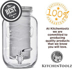 2-Gallon Cold Brew Coffee Maker – Commercial Size Extra Large Glass Dispenser with Metal Spigot, Reusable Metal Filter & Airtight Lid – Big Batch Brewing by KitchenToolz