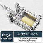 French Fry Cutter, Sopito Professional Potato Cutter Stainless Steel with 1/2-Inch and 1/4-Inch Blade Great for Potatoes Carrots Cucumbers