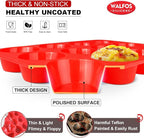 Walfos Silicone Muffin Pan - 12 Cups Regular Silicone Cupcake Pan, Non-stick Great for Making Muffin Cakes, Tart, Bread - BPA Free and Dishwasher Safe