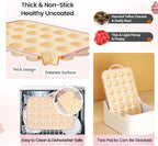 Silicone Mini Muffin Pan With Metal Reinforced Frame - 24 Cups Durable Silicone Cupcake Pan for Muffin, Cupcakes, BPA Free and Dishwasher Safe - 2 Piece Yellow