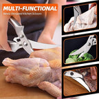 KEKEGO Heavy Duty Kitchen Scissors, Multifunctional Kitchen Shears for Food, Poultry, Meat & Herbs, Dishwasher Safe Cooking Scissors for Home & Professional Use