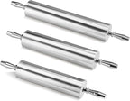 New Star Foodservice Extra Heavy Duty Restaurant Aluminum Rolling Pin, 18", Silver