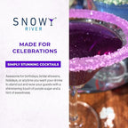 Snowy River Purple, Cocktail & Margarita Sugar Rimmer - Vibrant Naturally Colored Sugar for Cocktail Rimming, Baking & Decorating, Medium Crystal - 80oz