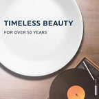 Corelle Vitrelle 18-Piece Service for 6 Dinnerware Set Triple Layer Glass and Chip Resistant, Lightweight Round Plates and Bowls Set, Indigo Speckle