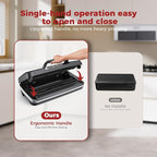 95kpa Vacuum Sealer Machine,Commercial Full Automatic Food Sealer,Powerful Sealing System with Double Heat Seal,Built-in Cutter&Bags Storage,1 Bag Rolls and 10 pcs Pre-cut Bags