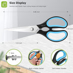 Kitchen Scissors, iBayam 2-Pack Multipurpose Kitchen Shears, 8.5 Inch Heavy Duty Dishwasher Safe Food Cutting, Stainless Steel Sharp Cooking Scissors for Kitchen, Chicken, Poultry, Fish, Meat, Herbs