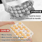 CAKETIME Mini Muffin Pan, Metal Reinforced Frame Mini Cupcake Pans 24 Cups Nonstick Muffin Silicone Molds with Handle for Baking Muffins, Cupcakes, Egg Bites 2 Pack