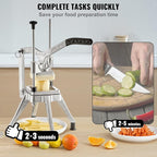 VEVOR Commercial Vegetable Fruit Chopper 3/8″ Blade Professional Food Dicer Kattex French Fry Cutter Onion Slicer Stainless Steel for Tomato Peppers Potato Mushroom Upgrade Style 3/8"